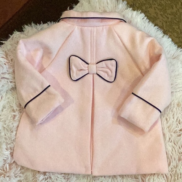 NWT LITTLE ME PINK GIRLS LINED PEACOAT SZ.12M - Picture 8 of 9